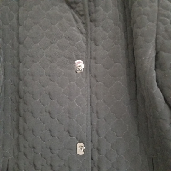 St. John's Bay Black Quilted Winter Jacket Size Large - Picture 4 of 7